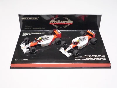 MINICHAMPS 1:43 McLAREN MP4/5B, MP4/6 A. SENNA WORLD CHAMPION SET 3 "Marlboro" Foto 1 de 4