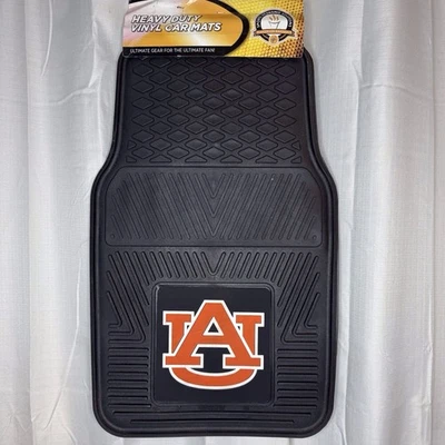 Auburn Tigers Heavy Duty Vinyl Car Floor Mats Set Front Row NCAA FanMats 17”X27” - Image 1 of 3