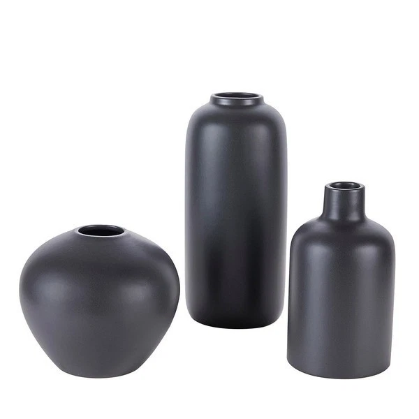 Jarrones de gres artesanales VCNY NUEVOS EN CAJA, juego de 3 elección de negro/blanco 1796133 Foto 1 de 1