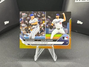 Max Scherzer  Clayton Kershaw 2025 MLB Topps NOW Card 535 Gold Foil Parallel /50 - Picture 1 of 4