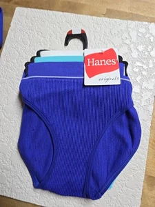 HANES ORIGINALS BIKINI PANTIES RIBBED, COMFORT WAIST  PKG 3  NWT SZ XXL 2XL - Picture 1 of 6