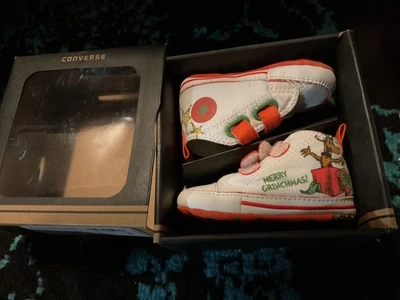 Converse All Star Dr SEUSS Infant Shoes Sneakers toddler grinch Size 3 baby crib - Image 1 of 4