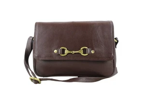 ISLA SCHULTERTASCHE MIT TRENSE AUS BRAUNEM LEDER - Bild 1 von 7