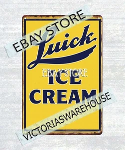 LUICK ICE CREAM Küche Wandbild Blechschild - Bild 1 von 4