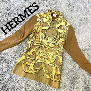HERMES Hermes Silk Switch Knit Pullover Brown - Picture 1 of 6