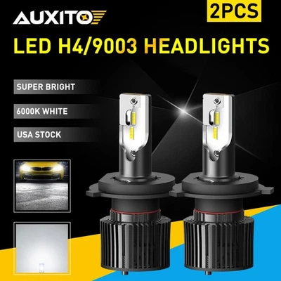 AUXITO H4 LED Headlight Bulbs Conversion Kit High Low Beam White 300% Brighter Foto 1 de 4