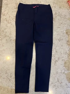 Lily Pulitzer Pants Navy Career Casual Travel Size M Stretch - Picture 1 of 10