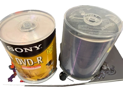 Sony - DVD-R 100 Pack & DVD+R 100 Pack - 4.7GB 120min 1-16X - 200 Discs Total - Image 1 of 4