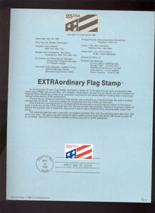 #2475 25c ATM drapeau USPS #9012 page souvenir