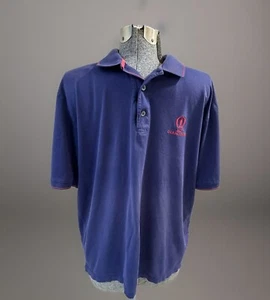 The British Open Polo Shirt Men's 147th Carnoustie St. Andrews Size Large Blue - Picture 1 of 9
