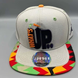 Air Jordan Hat Men Gray Space Jam What's Up Jumpman Nike Strap Back Cap - Picture 1 of 8
