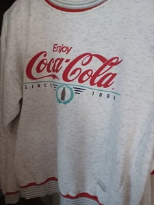 Coca Cola Long Sleeved Sweat Shirt By Gear Medium Size Vivid Colors - Picture 1 of 5