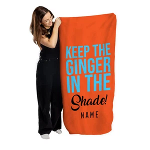 Custom Beach Towel | Ginger In The Shade | Personalised Pool Towel | Holiday - Picture 1 of 10
