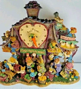 Boyds Bears Danbury Mint Farmers Market Veggies Collector Clock Works See Photos - Picture 1 of 19