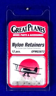 GREAT PLANES NYLON RETAINERS ( PACKAGE OF 12 )( PART # GPMQ3872 ) - Image 1 of 2