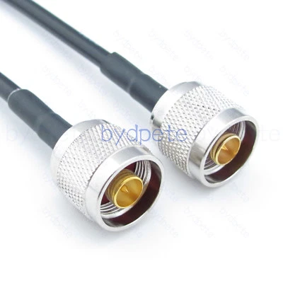 N male to N male LMR195 Cable Coaxial Coax Koaxial Kable Low Loss RF 50 ohm Lot - Image 1 of 4