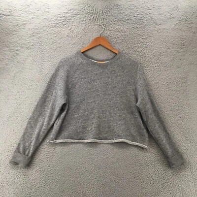 Mossimo Supply Co Suéter Recortado Mujer Pequeño Gris Manga Larga Pullover Tejido Foto 1 de 4