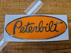 Orange replacement Peterbilt decal emblem genuine oem size and fit rz-pbe-org - Bild 1 von 4