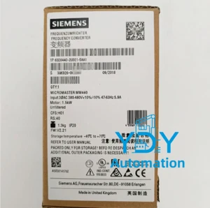 Nuovo Siemens 6SE6440-2UD21-5AA1 6SE6 440-2UD21-5AA1 MICROMASTER440 senza filtro - Foto 1 di 3