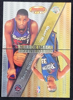 1997-98 BOWMAN'S BEST KEVIN GARNETT / TRACY MCGRADY / GRANT HILL MIRROR IMAGE - Image 1 of 2