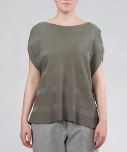 Jersey OSKA Caqui Algodón Tejido Sefra Sin Mangas UK10 Uk12 Talla 1 *En muy buena condición* £180 - Imagen 1 de 6