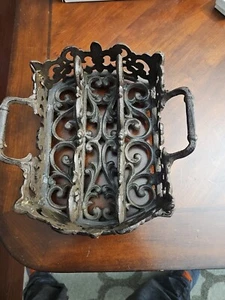 Vintage Cast Iron Silverware Holder Granny Cottage Core - Picture 1 of 3