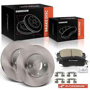 6Pcs Disc Brake Rotor & Ceramic Brake Pad Front for Nissan Kicks 2018-2022 Versa - Foto 1 di 10