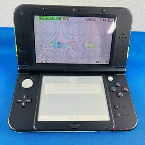 Nueva consola portátil Nintendo 3DS LL XL negra lima Japón solo probada funciona usada - Imagen 1 de 10