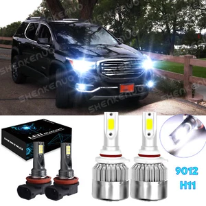 For GMC Acadia 2013 2014 2015 2016 2017 2018 white LED Headlight+Fog Light Bulbs - Picture 1 of 12