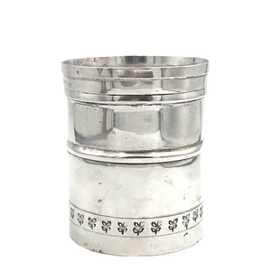 Barattolo portapenne pennelli Brandimarte vintage '60 argento 800 Made in Italy - Foto 1 di 9