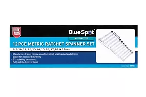 Ratchet Spanners 12pc Combination Ratchet Wrenches Spanner Tool Set 8mm - 19mm - Picture 1 of 3