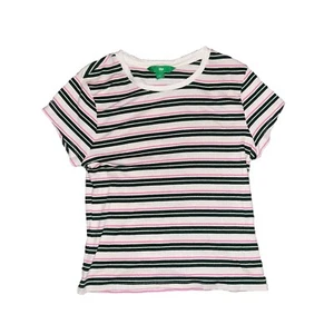 Dip Women Shirt Striped Size XL White Green Pink Short Sleeve  - Bild 1 von 13
