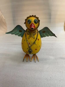 Vintage Metal Bird Figurine, Old Animal Art, Table Decor, Bird Decor, Old Statue - Picture 1 of 10