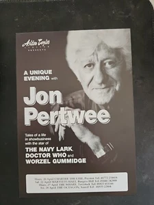 A Unique Evening With Jon Pertwee 1995 Theatre Handbill Flyer - Picture 1 of 1