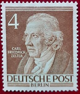 Briefmarken Berlin Männer Carl Friedrich Zelter Liedertafel Goethe Vertonungen 1