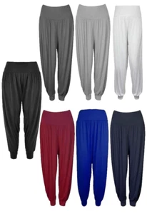 WOMEN HAREM TROUSERS ALI BABA LEGGING LONG PRINTED PANTS BAGGY PLUS SIZE UK 8-26 - Picture 1 of 24