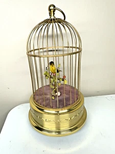 VINTAGE KARL GRIESBAUM GERMAN SINGING BIRD CAGE MUSIC BOX AUTOMATON (See Videos) - Picture 1 of 15