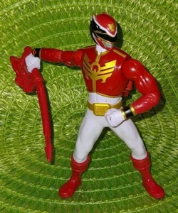 Power Rangers Red Samurai 6.5” Figure Bandai  W/ Flipping Sword Weapon - Picture 1 of 1