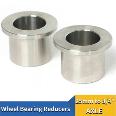 25mm to 3/4" Axle Reducer Spacers Adapters Wheel Bearing Reducers For Harley XL - Image 1 of 4