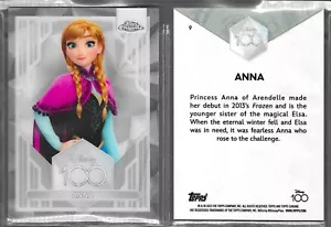 Tarjeta Topps Chrome 2023 Disney 100 Años de Maravilla #9 Anna Frozen - Imagen 1 de 1