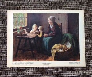 RARE VINTAGE 1943 Bernhard (Bernard) Pothast Linen Print: The Empty Bowl - Picture 1 of 2