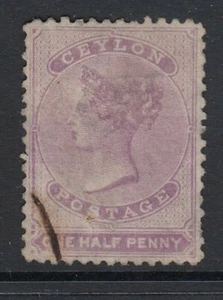 CEYLON-1863-66 1/2d Malva Sg 48c - Buen Usado - Imagen 1 de 2