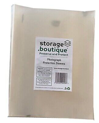 Storage.boutique PHOTOGRAPH Protection SLEEVES Acid Free 12x9  Archive Standard • 7.25£