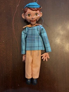 RARE! VTG Pelham SM Boy Wooden Puppet  1970s- “Talking Boy” - Picture 1 of 5