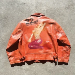 Yohji Yamamoto RUNWAY AW91 6.1 “The Men” Pin-up Mermaid Leather Jacket - Picture 1 of 10