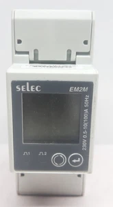 SELEC EM2M-1P-C-100A METER ELECTRICAL POWER DIGITAL FOR DIN RAIL LCD - Picture 1 of 10