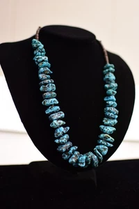 Collar Heishi vintage de plata turquesa pepita y clamshell - Imagen 1 de 5