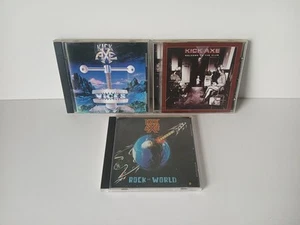 Kick Axe CD Lot Of 3 - Rock The World  - Welcome To The Club - Vices - Picture 1 of 18