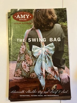THE SWING BAG Reversible Shoulder Bag & Sash SEWING PATTERN by Amy Butler UNCUT - Image 1 of 2