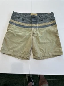 Hollister Herren Cord Shorts Gr. 36 Button Fly Streifen blau hellbraun Neu mit Etikett - Bild 1 von 17